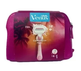 VENUS Gillette набор подарочный: бритва безопасная, сменная кассета, косметичка